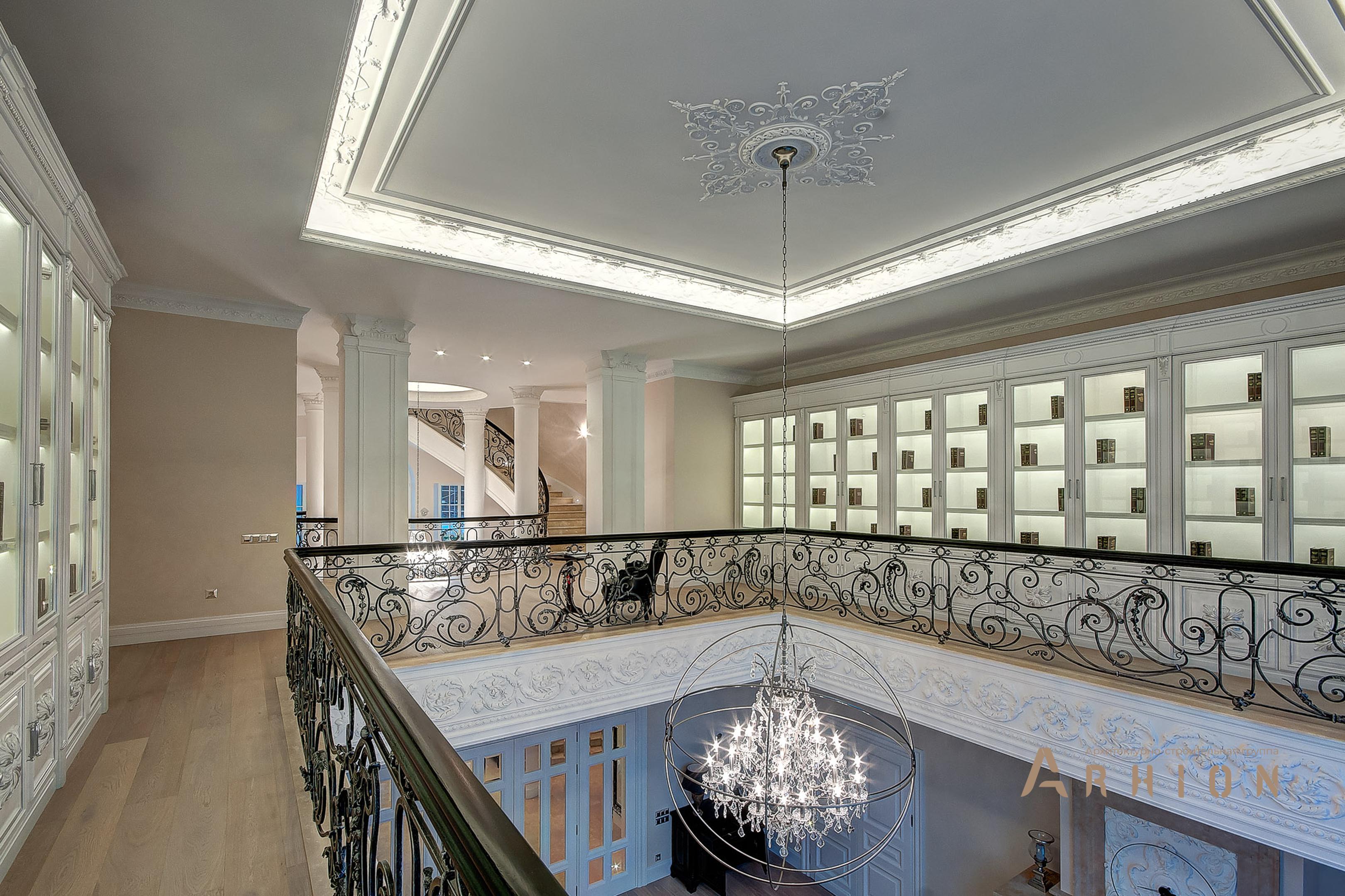 13. Проект трехэтажного дома в классическом стиле с многоскатной кровлей, gk-01, площадью - 1200 кв c сауной, терассой, эркером, вторым светом